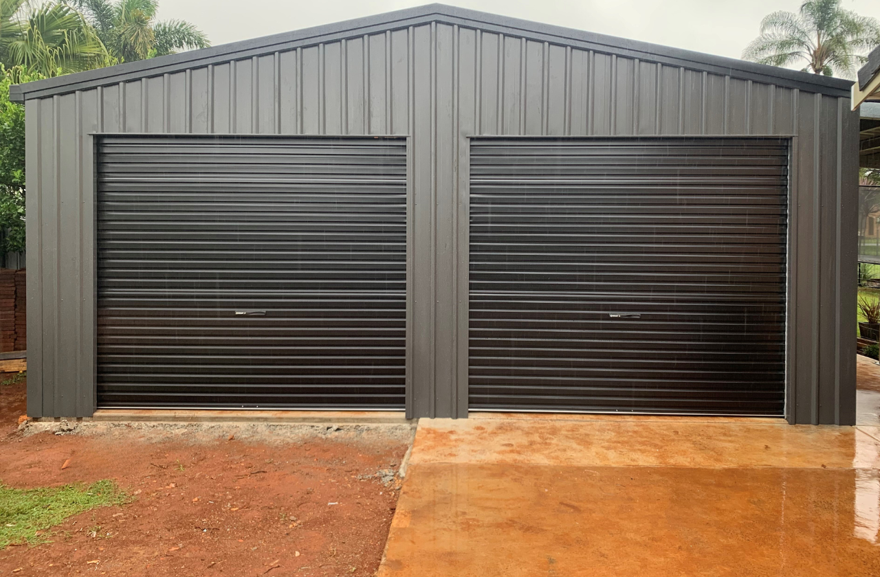Garage with Lean To in Monument Fair Dinkum Builds Lismore
