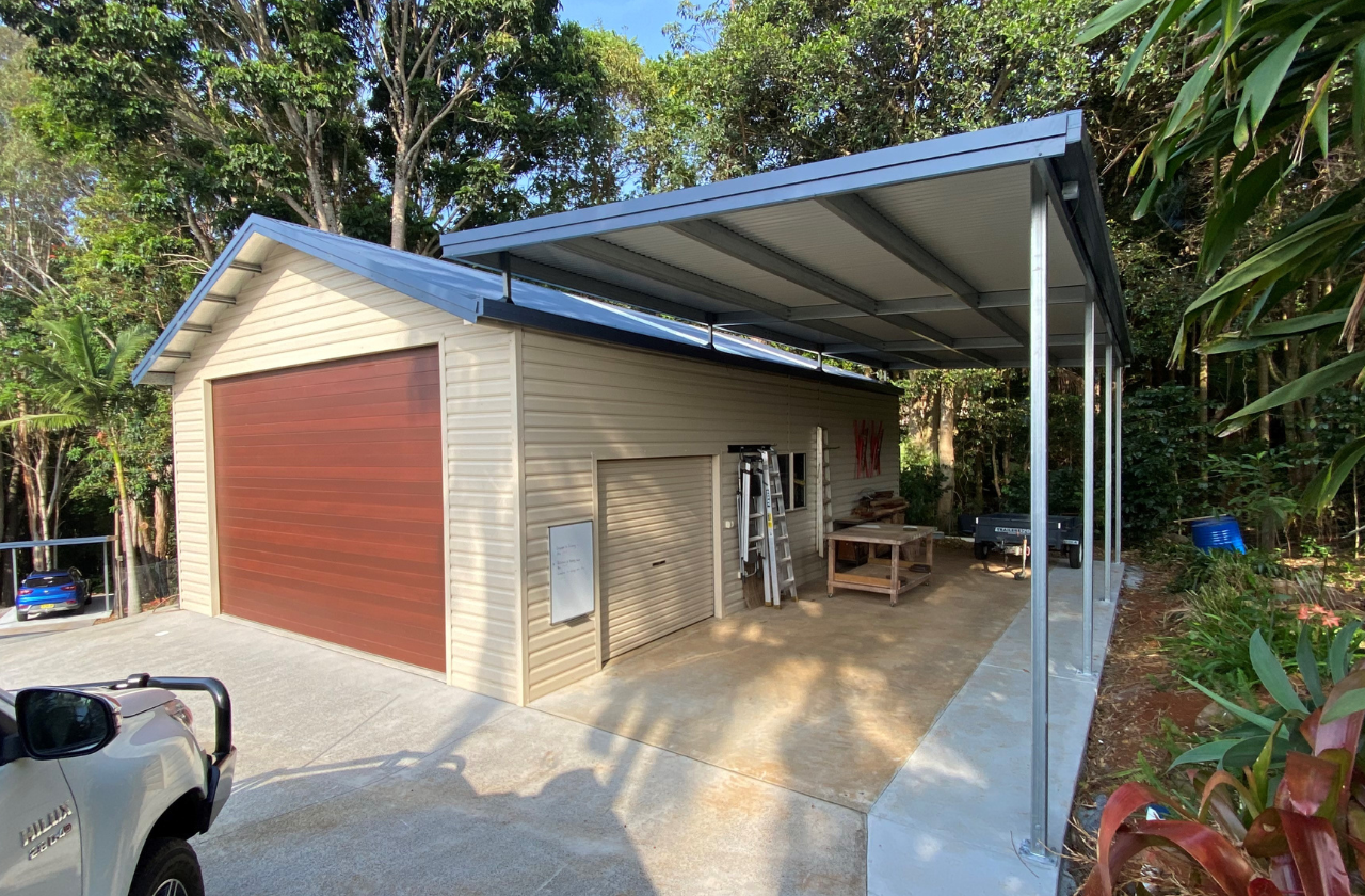 Attached Awning via Roof Fair Dinkum Builds Lismore.